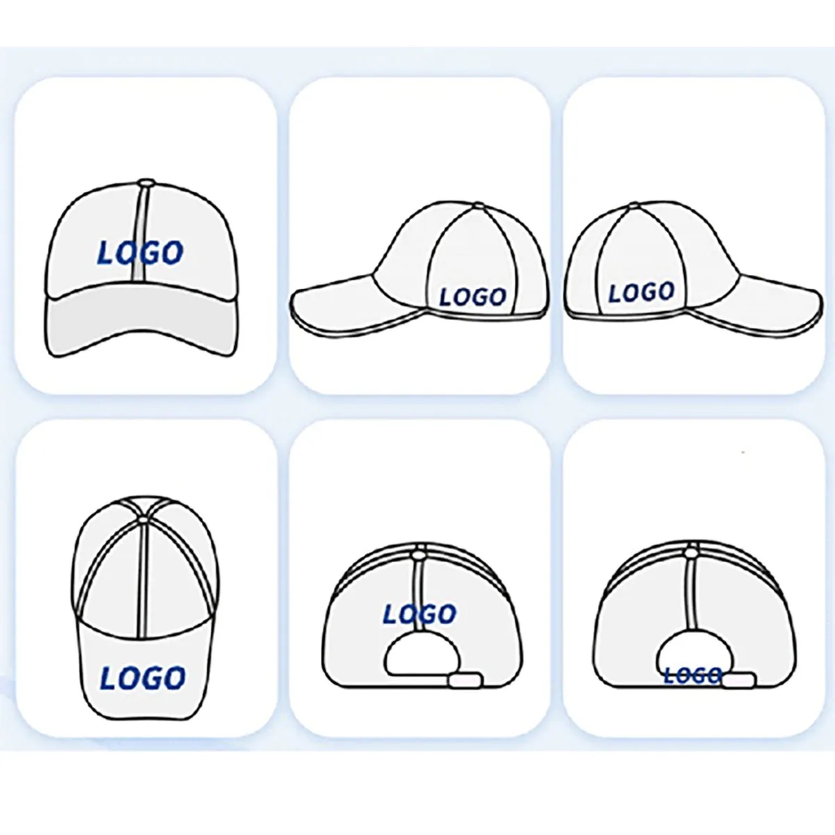 Sponge Mesh Custom Baseball Hat Color Matching Duckbill Cap 5