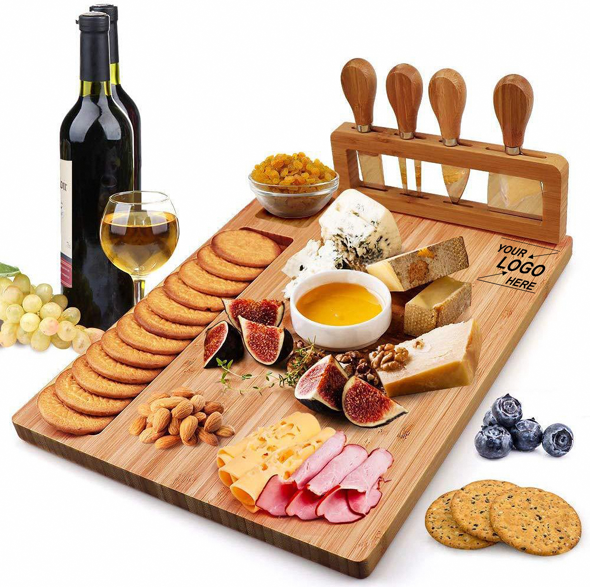Bamboo Cheese Board and Knife Set