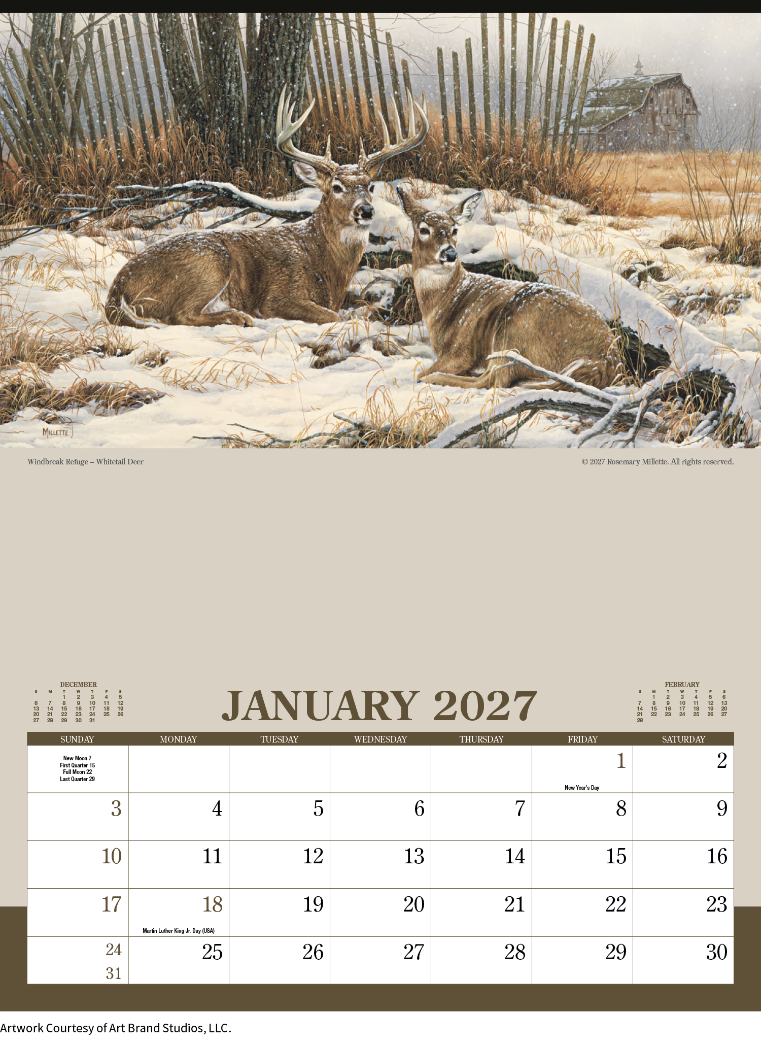 Triumph® Calendars Wildlife Art Calendar 33