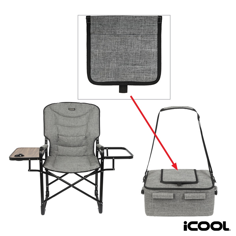 iCOOL Twin Peaks Deluxe Camping Chair With 18-Can Cooler 12