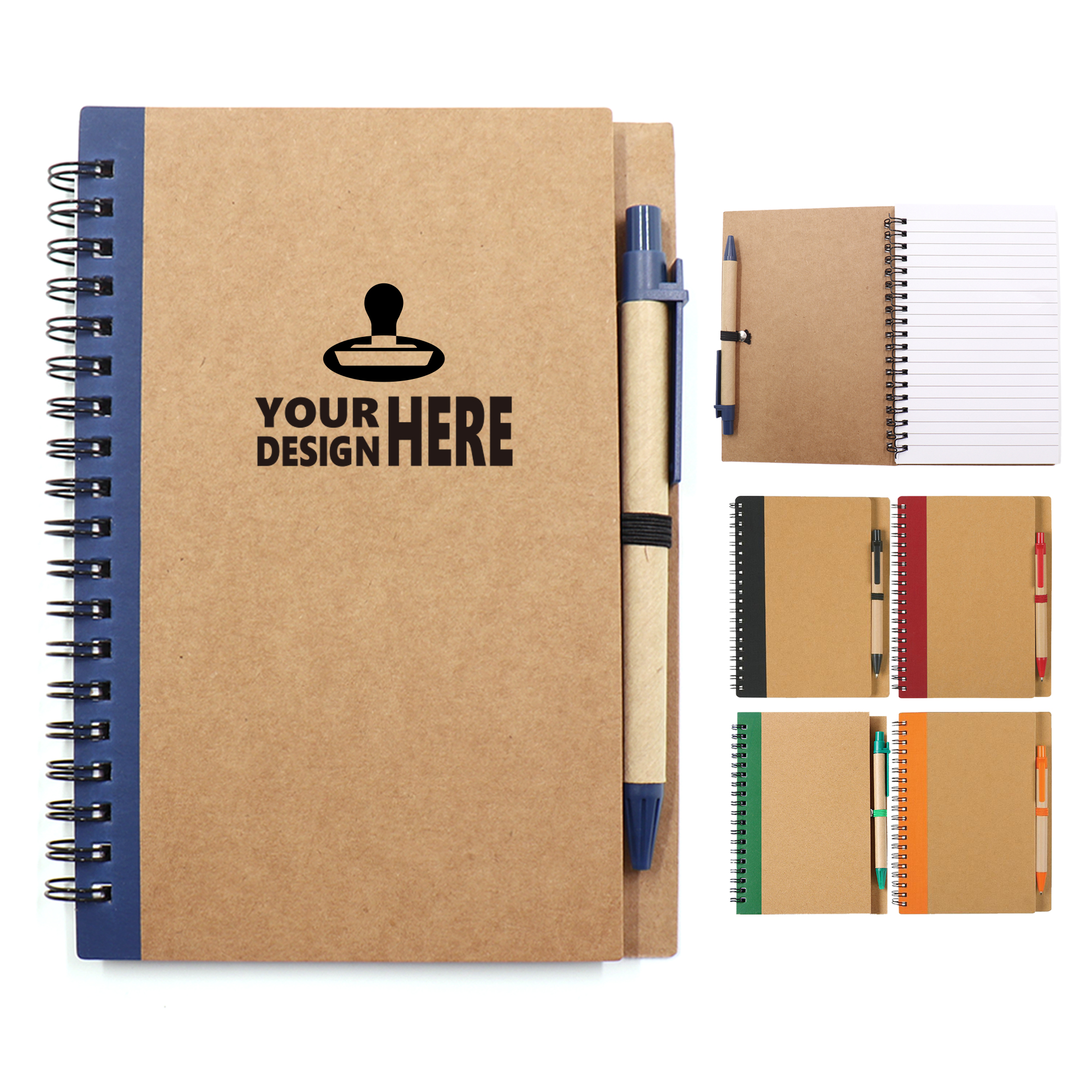 Paper Spiral Notebook with Pen 2