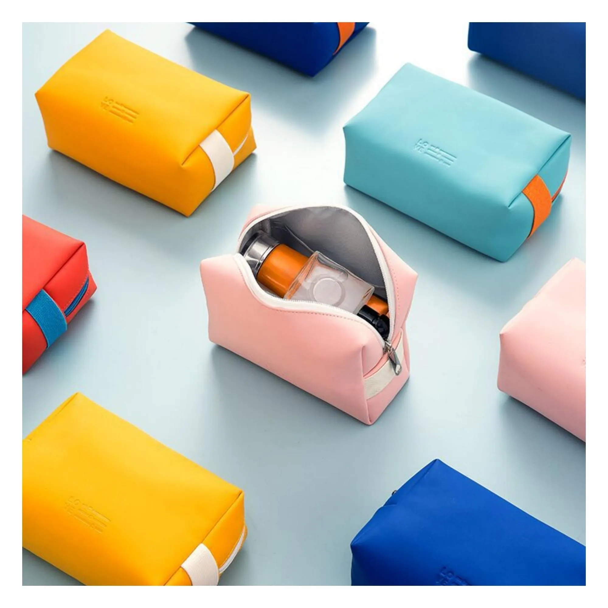 PU Cosmetic Bag Portable Cute Candy Color 3