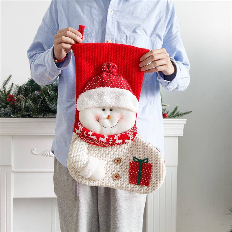 Christmas Stockings Santa Snowman Dress Up Candy Bag 1