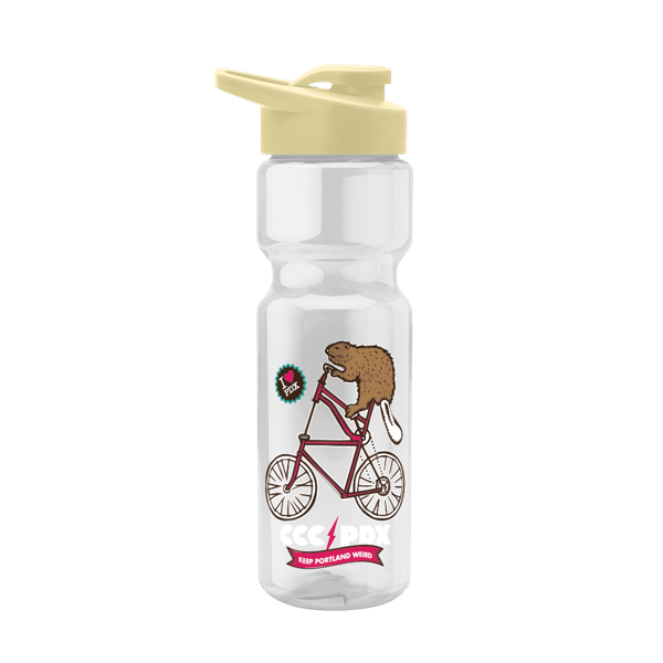 Blazer 28oz Transparent Bike Bottle w/Drink-thru Lid 1155