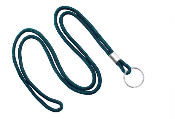 1/8" Blank Lanyard w/Split Ring (Teal Blue) 1