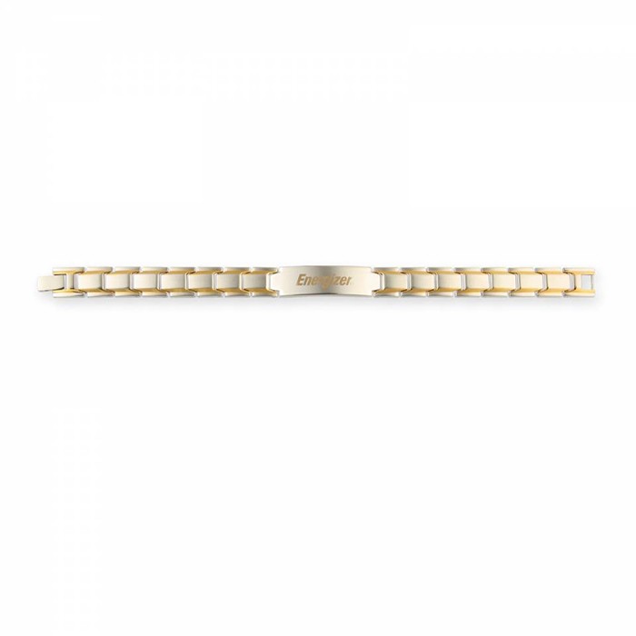 Magnetic Bracelet (Square Links w/Gold Accent Lines) 2