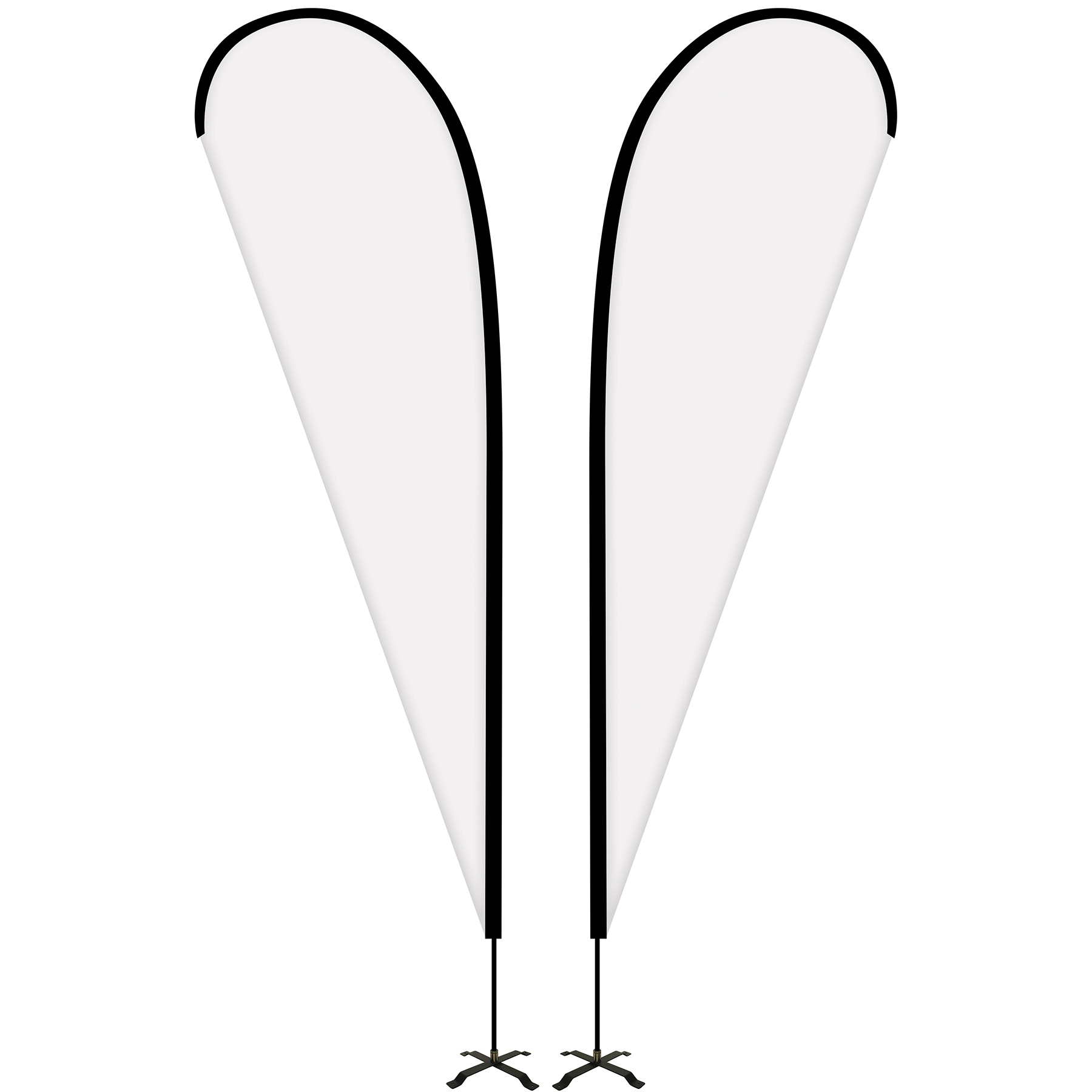 10' Portable Double Sided Teardrop Kit with Cross Base 3