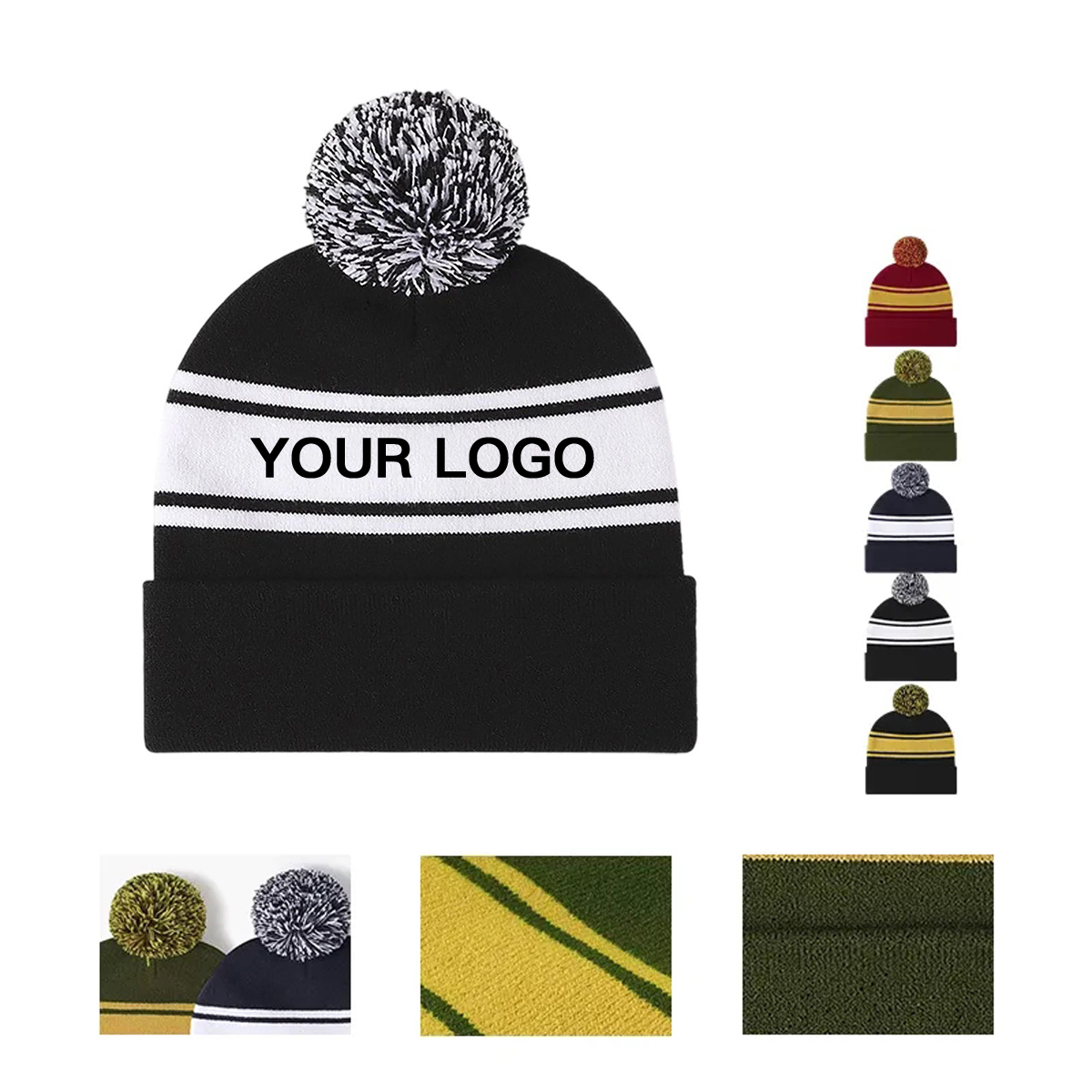 Warm Winter Hat with Foldable Brim 3