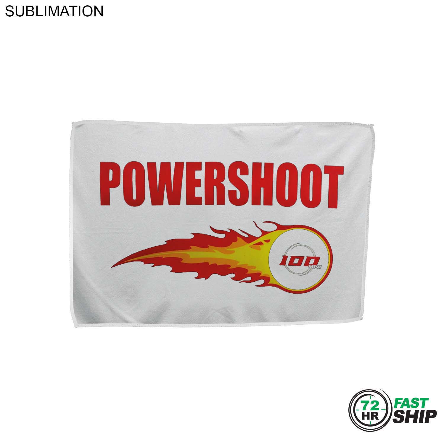 72 Hr Fast Ship - Microfiber Moisture Wicking, Cooling, Sports, White Suede Towel, 12x18, Sublimated 7