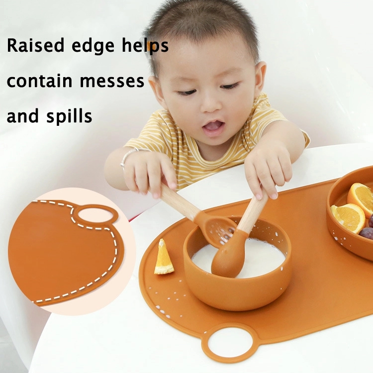 Custom Silicone Baby Food Placemat & Kids Toddler Table Mat 9