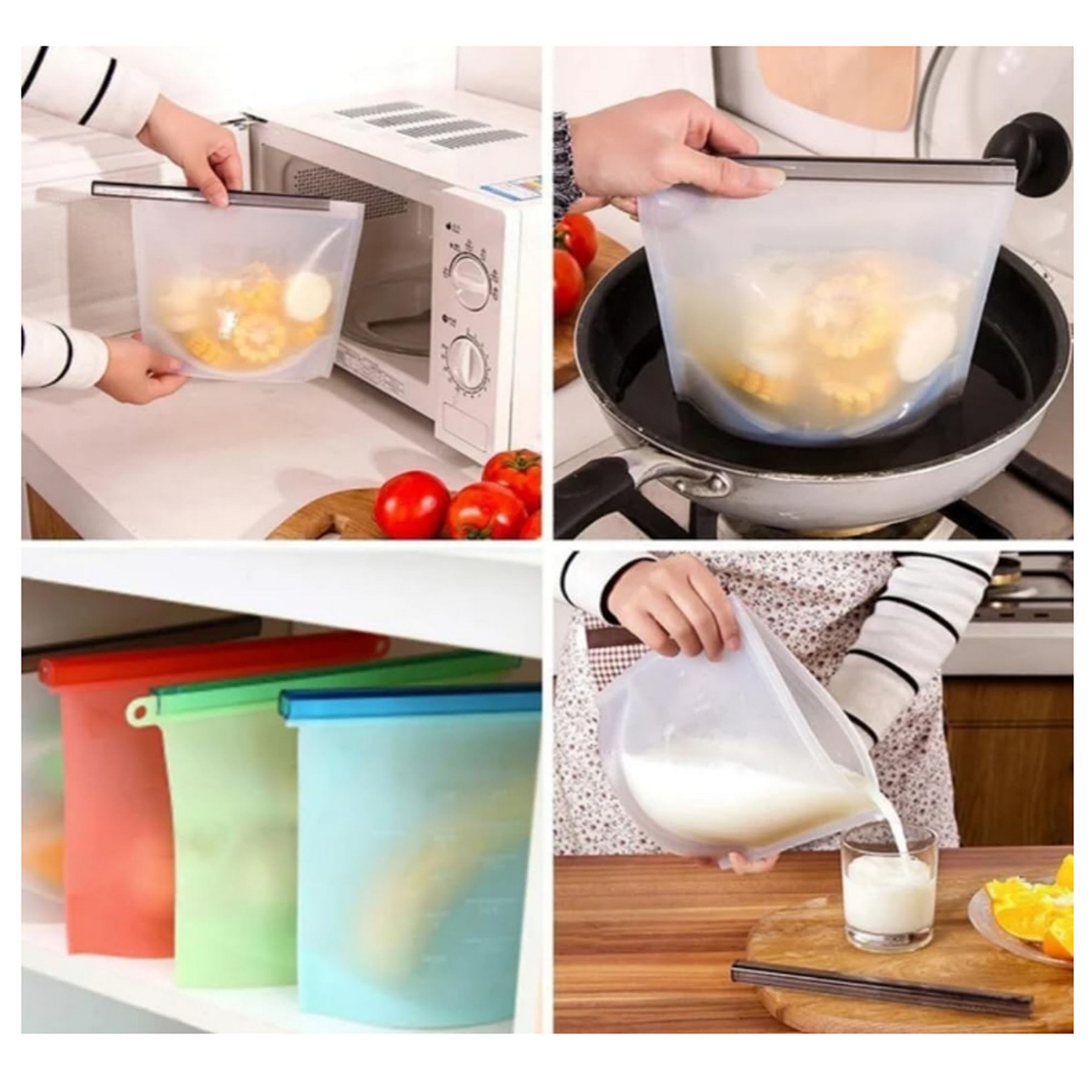 Eco-Friendly Reusable Silicone Food Bag 2
