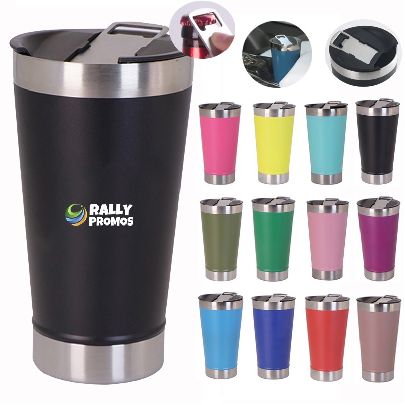 16oz Stainless Steel Insulated Tumbler with Bottle Opener 2