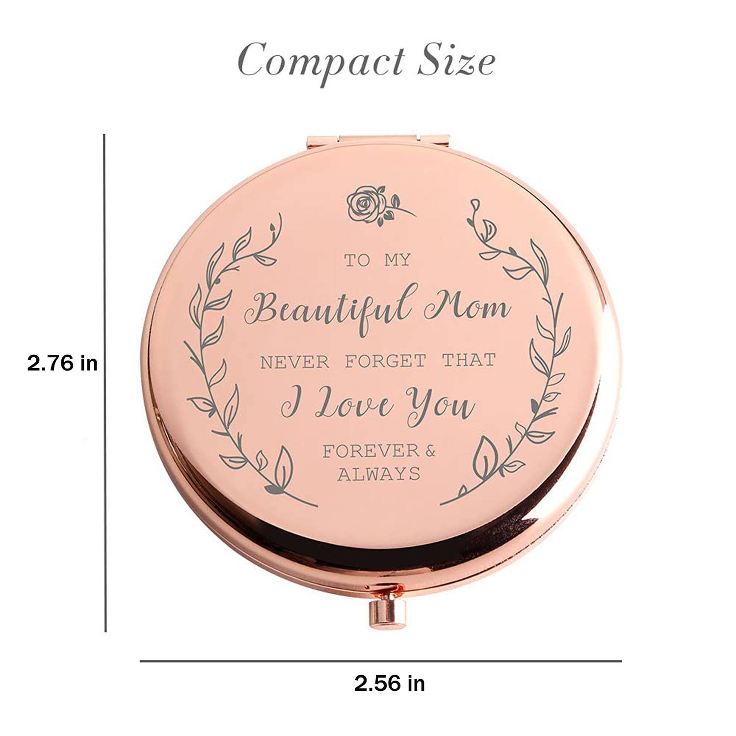 Portable Compact Rose Gold Foldable Makeup Mirror 4