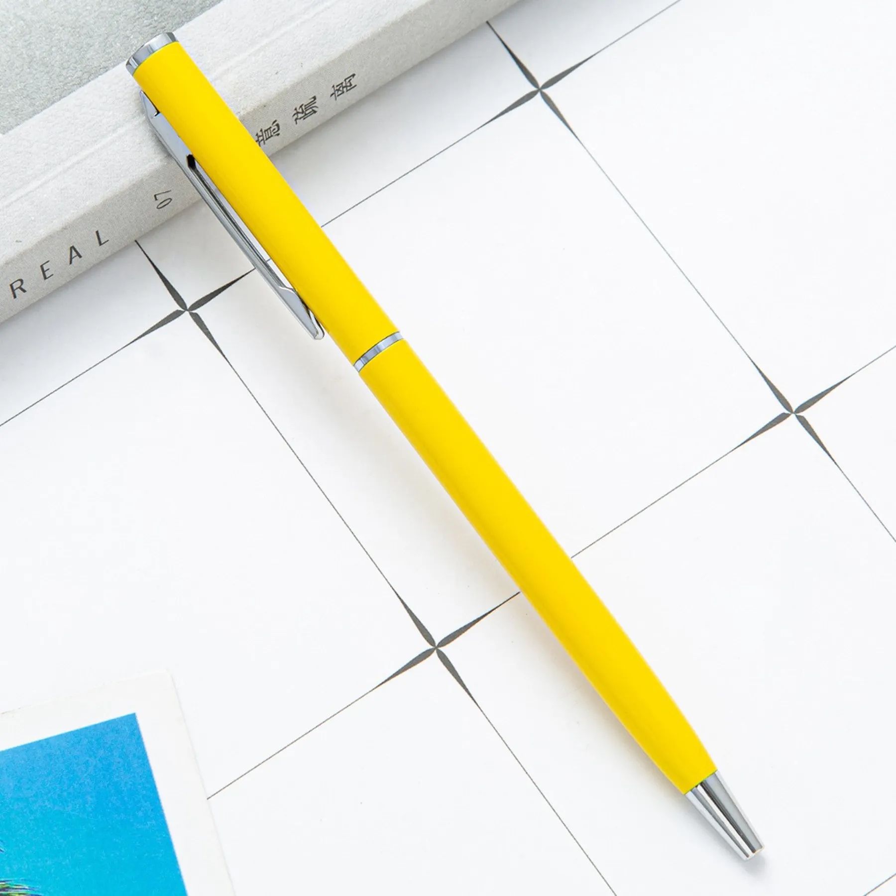 Metal Twist Slim Ballpoint Pen 3