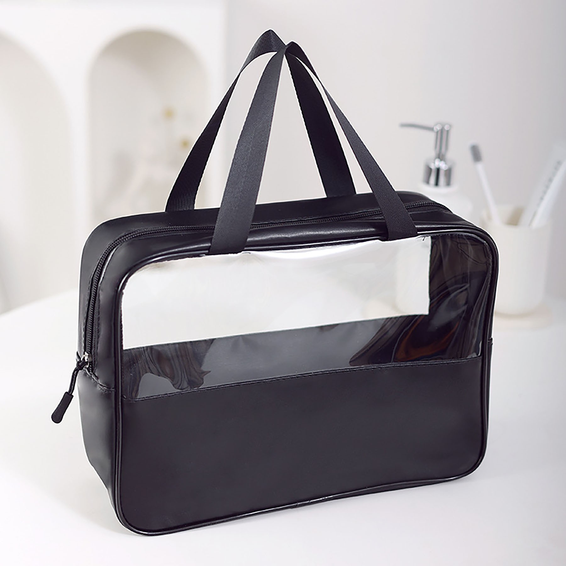 Translucent Pvc Zippered Toiletry Makeup Bag 4