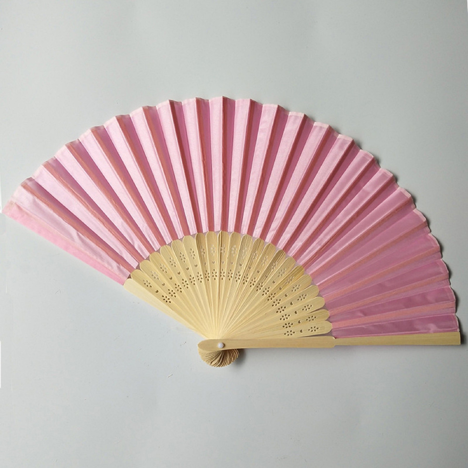 Full Color Folding Bamboo Paper Hand Fan 14