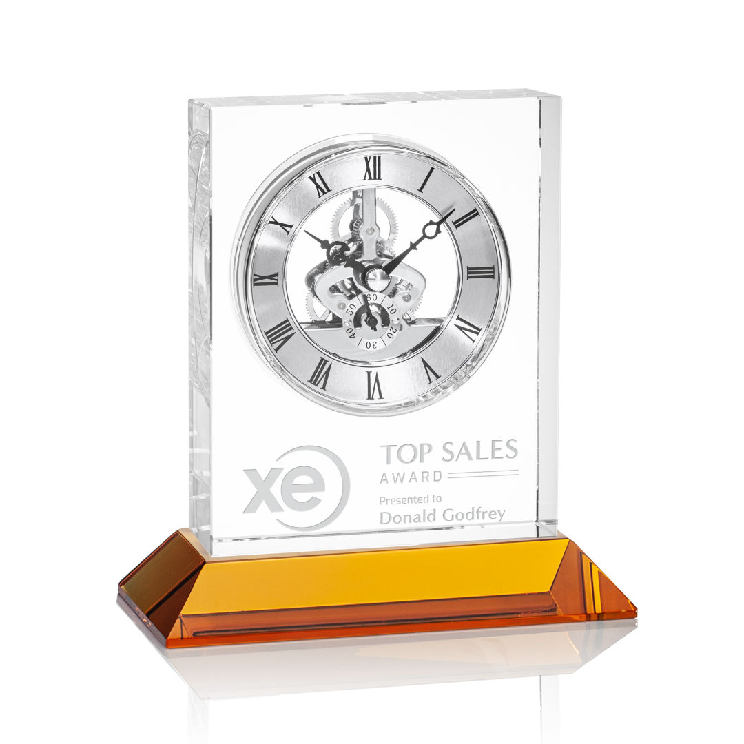 Ashland Clock on Base - Silver Dial 11