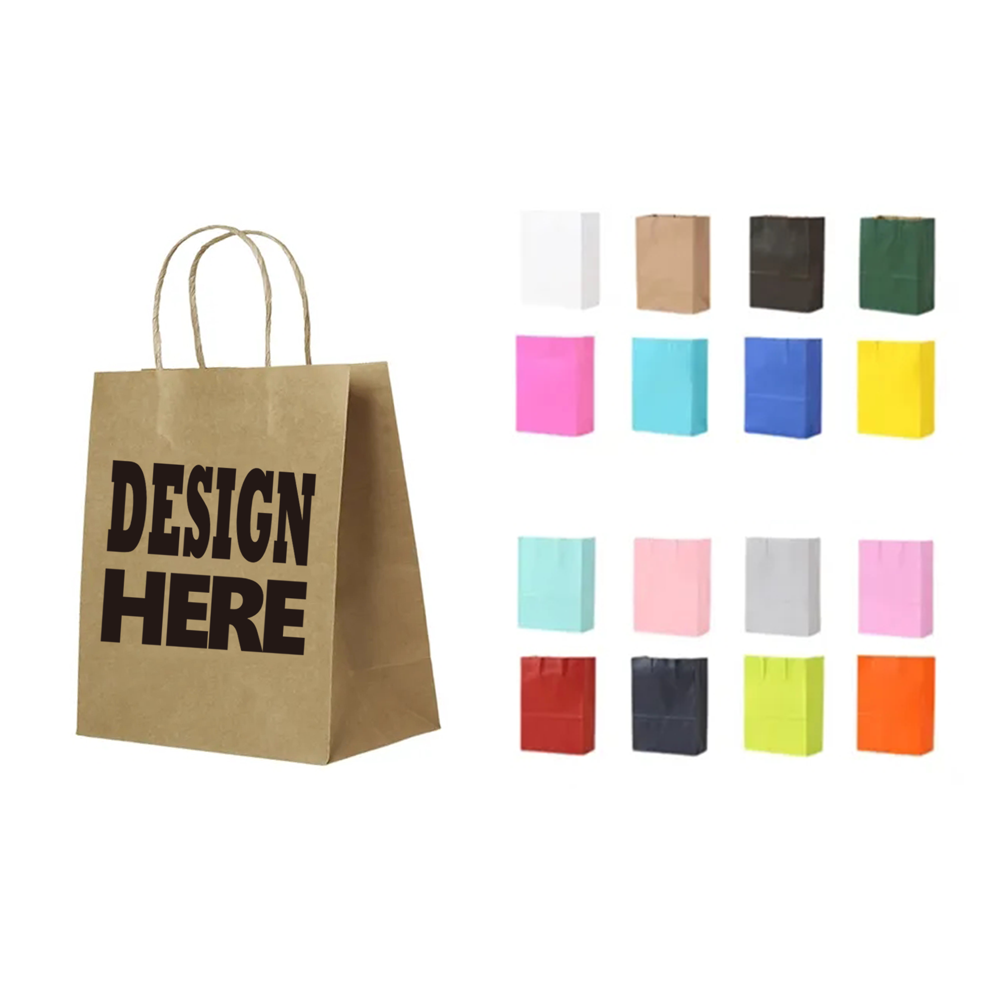 Recyclable Kraft Paper Carrier Bag 3