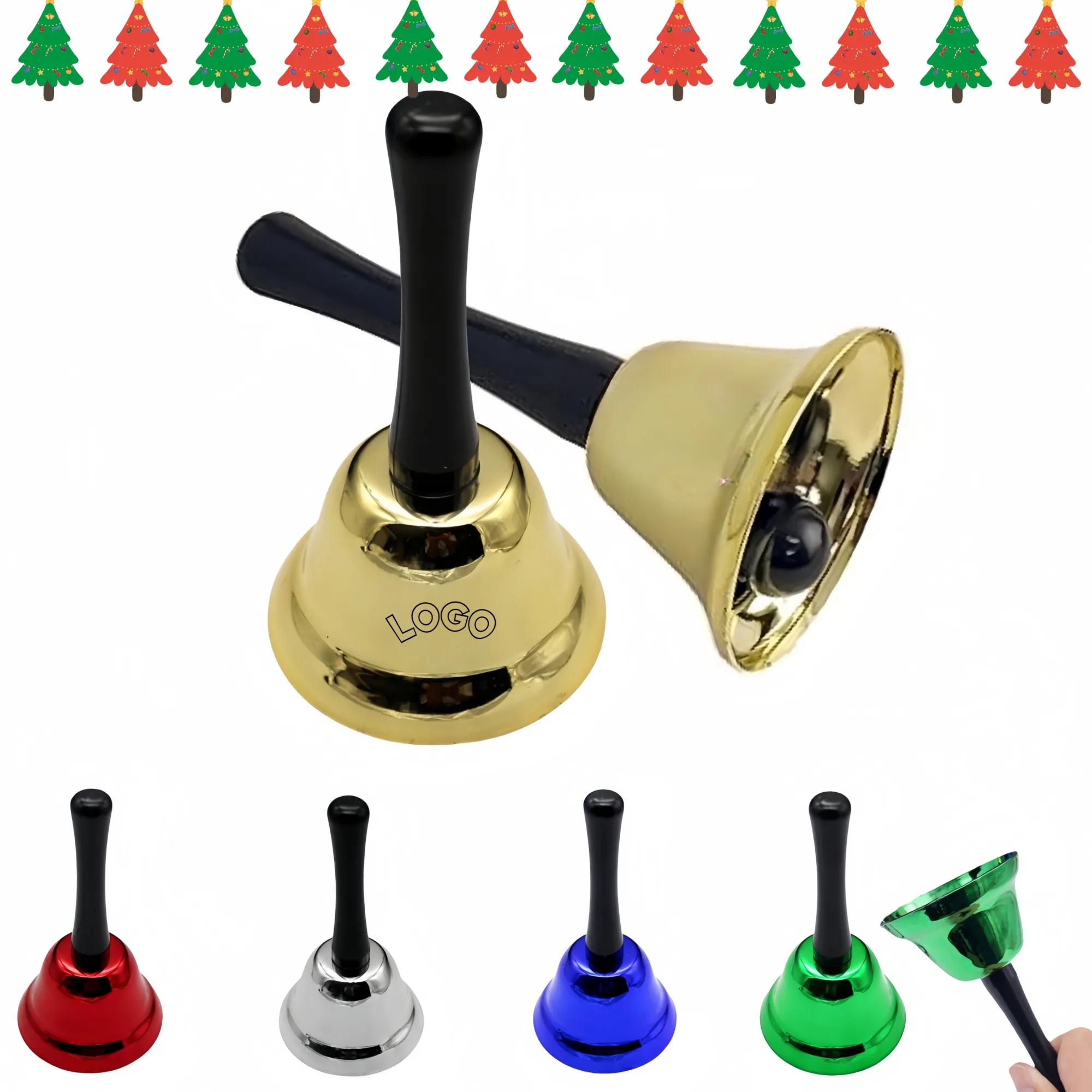 Christmas Metal Hand Bell Wedding Dinner Handbell 3