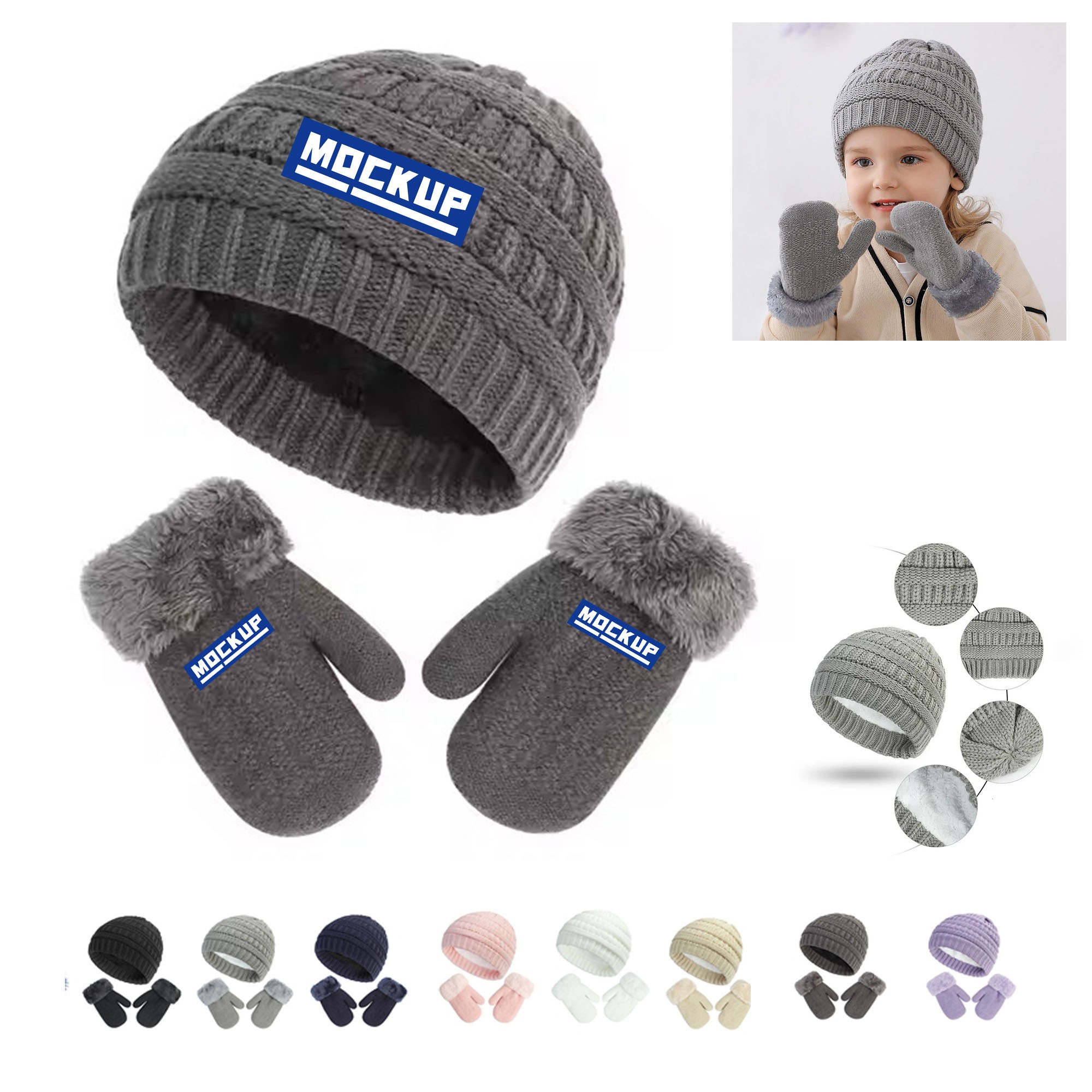 Kids Winter Hats and Gloves Sets 2