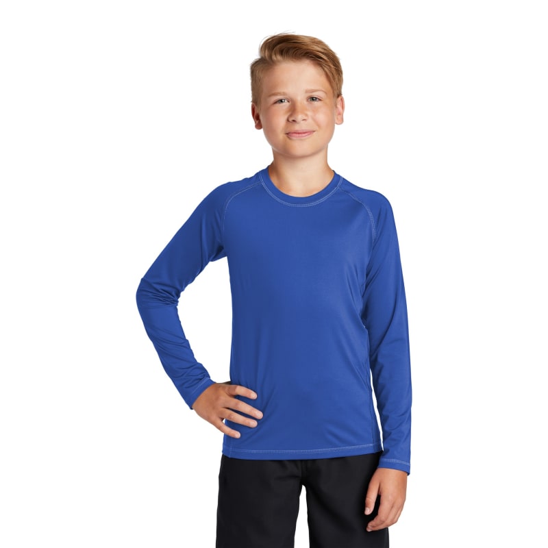 Sport-Tek Youth Long Sleeve Rashguard Tee. 26