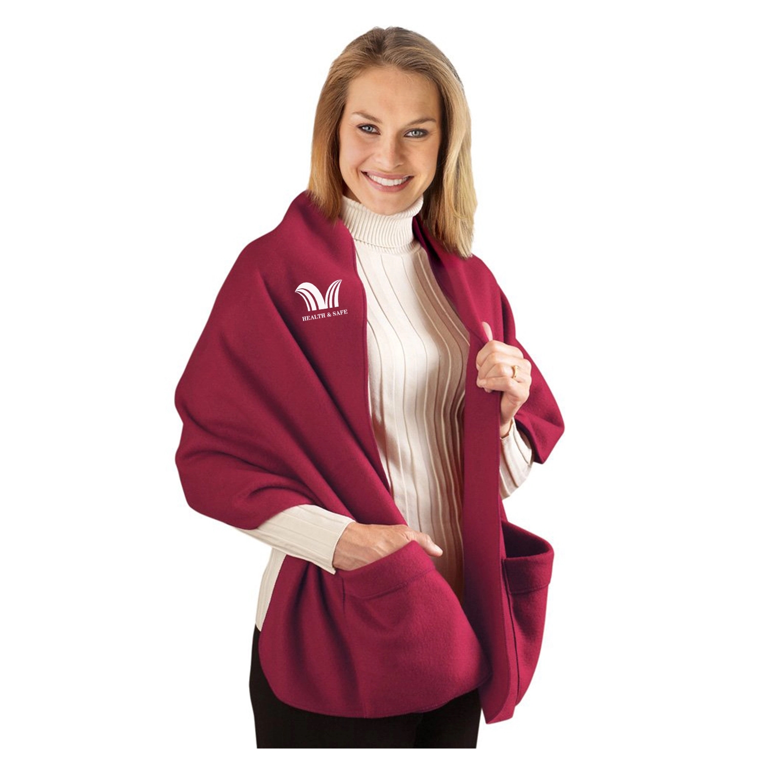 Pashmina Wrap Shawl Scarf With Pockets 3