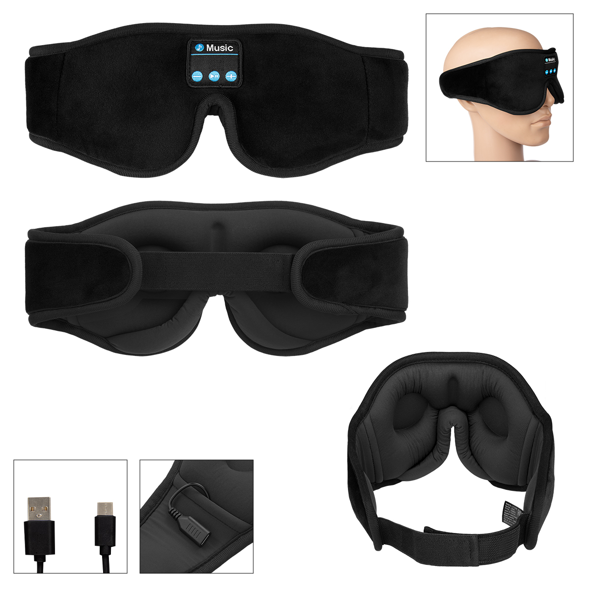 Lullaby Sleep Mask With Wireless Speakers 3