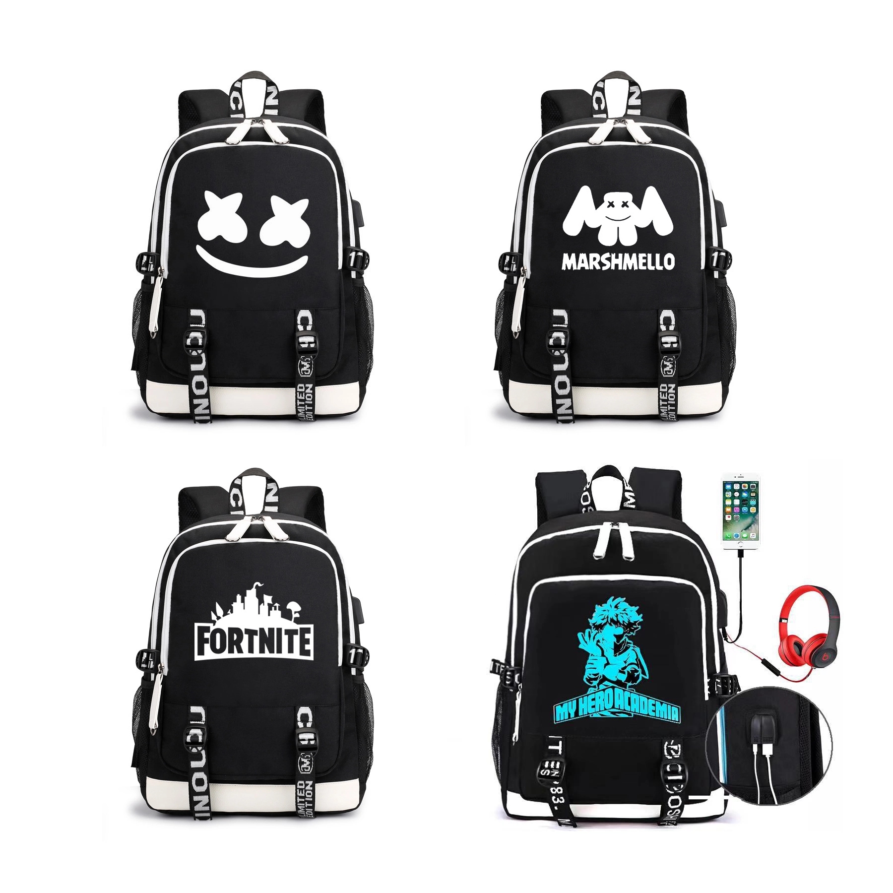 Oxford Fabric Waterproof Backpack w/ Front Pocket 4