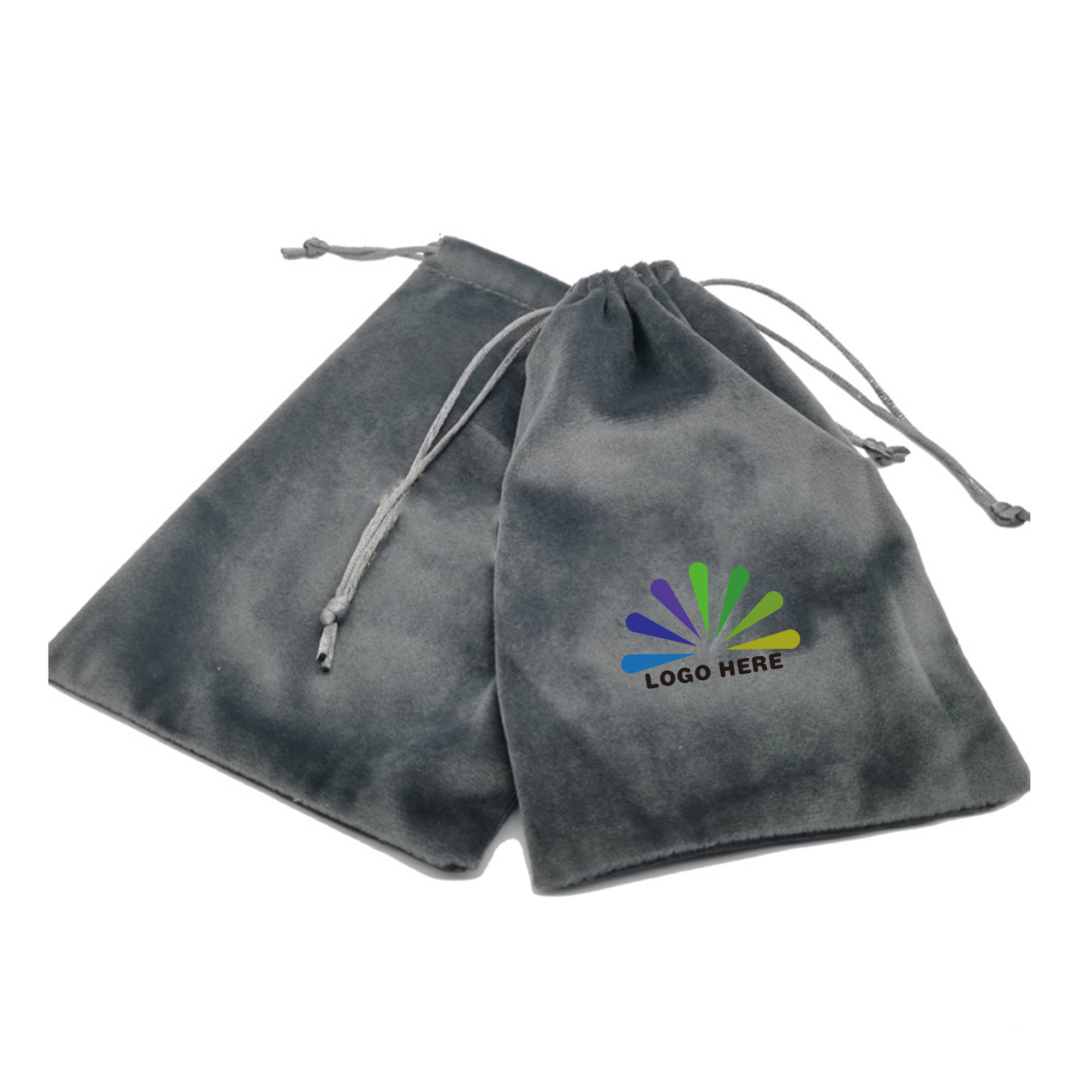 MOQ50 Personalized Velvet Jewelry Pouch with Embroidered Logo 2