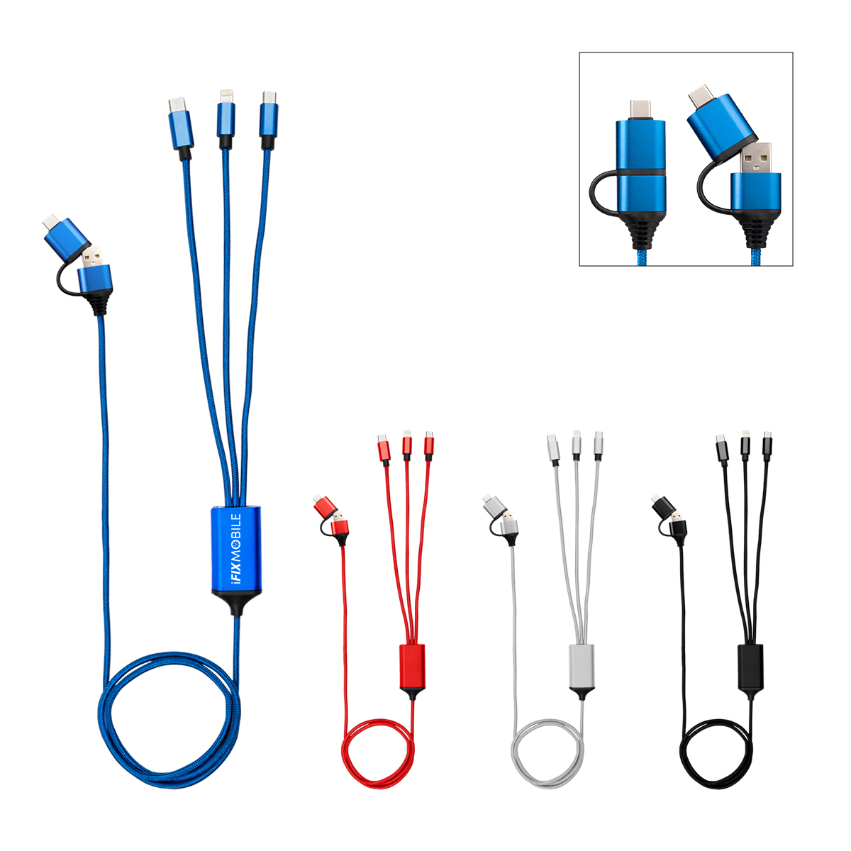 3 Ft. 4-In-1 Charging Cable 2.0 7