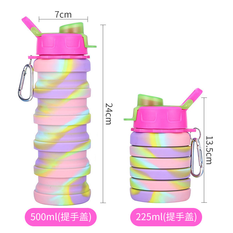 17oz Outdoor Sports Silicone Camouflage Collapsible Water Bottle 15