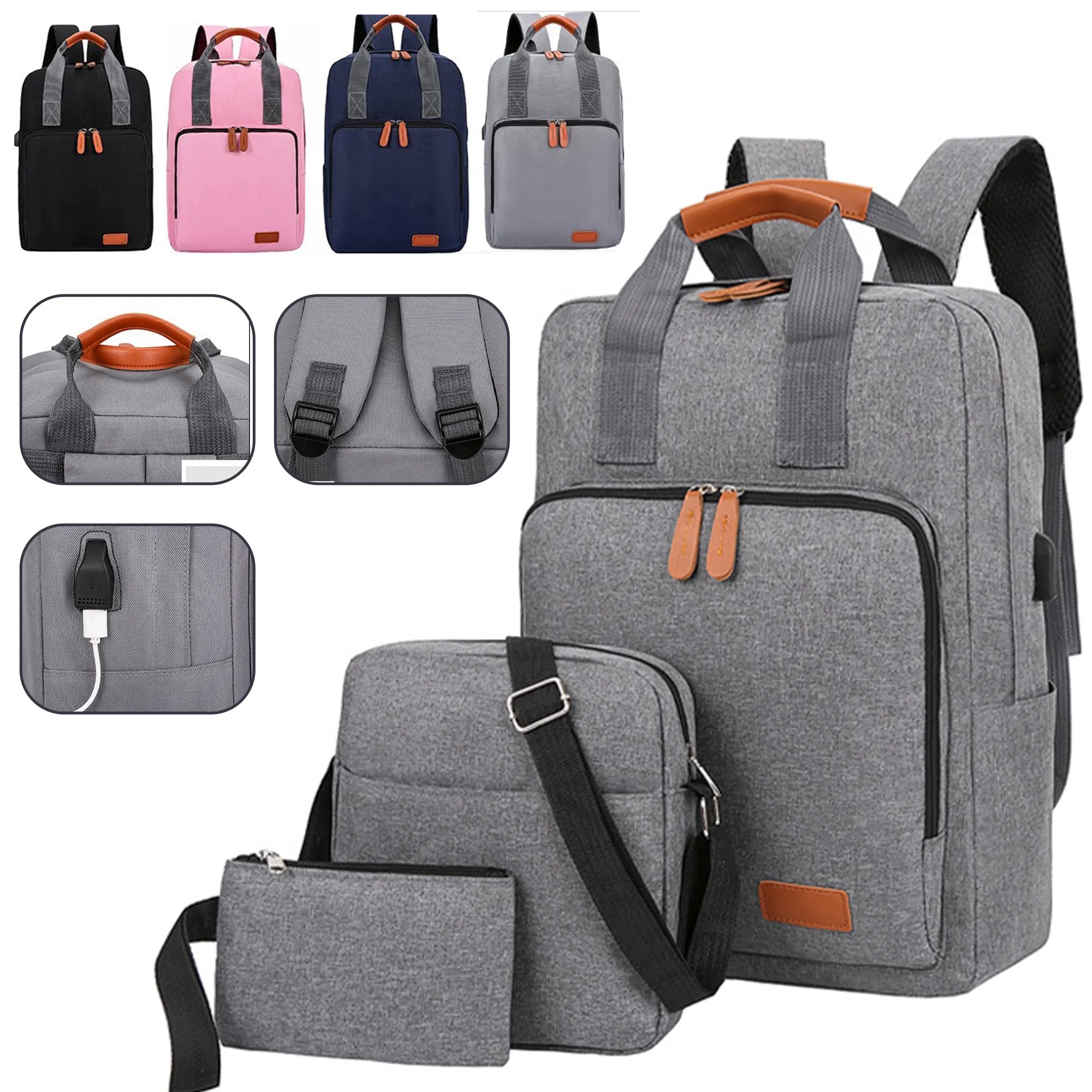Computer Backpack Three Piece Set 1