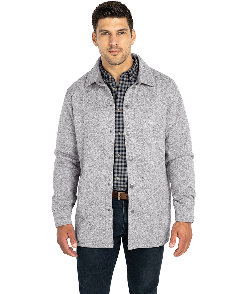 Heathered Fleece Snap Shacket 69