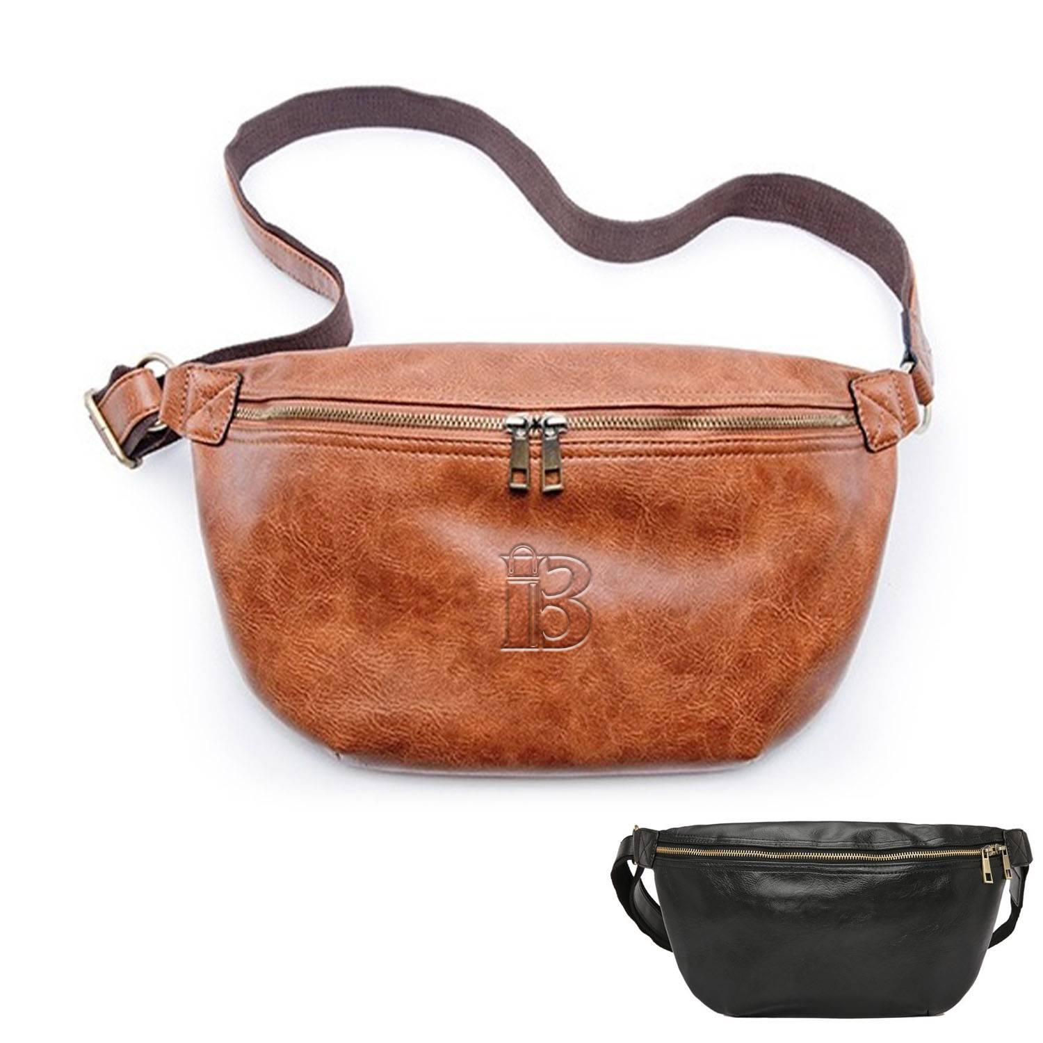 Retro PU Leather Belt Chest Bag