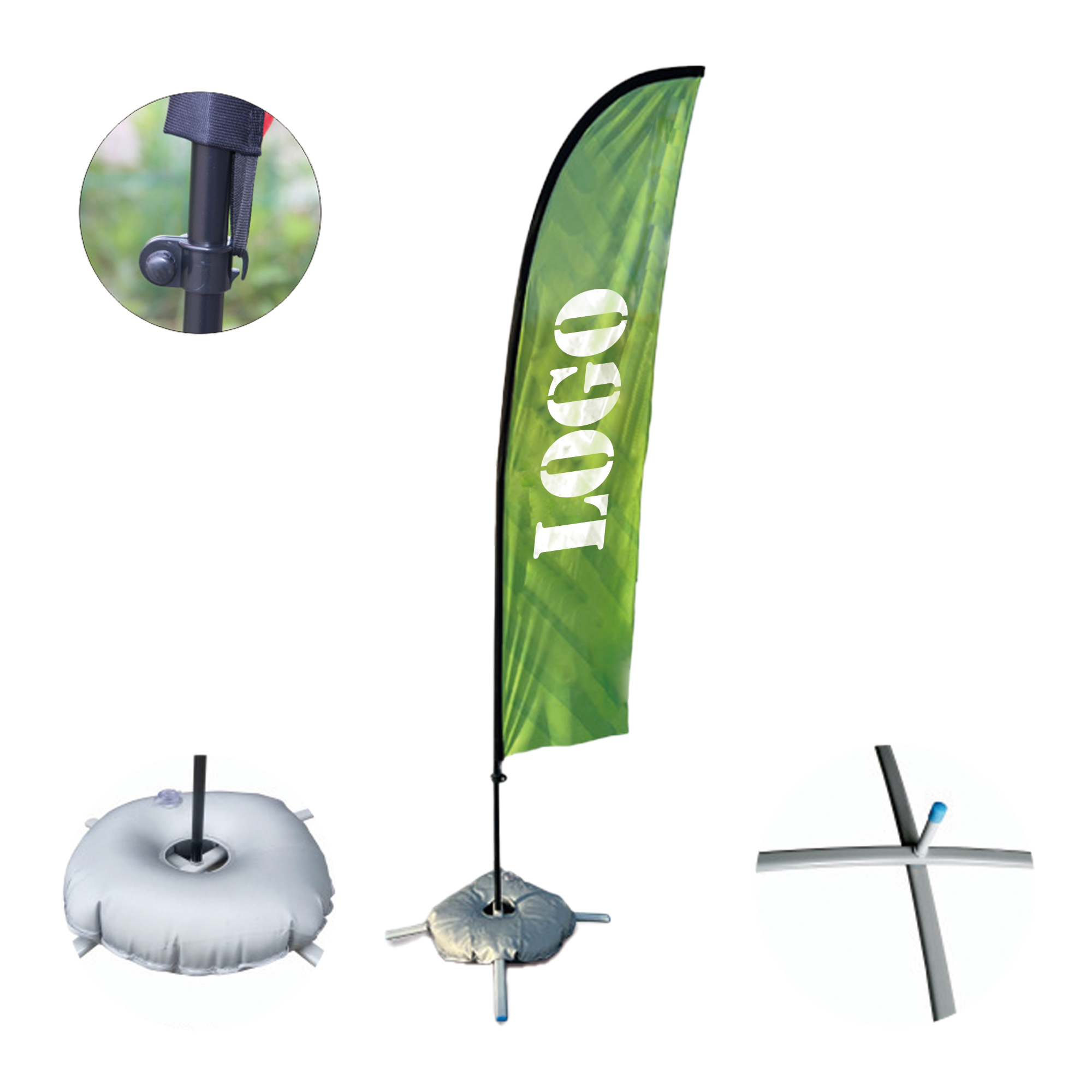 9' Beach Advertising Flag 2
