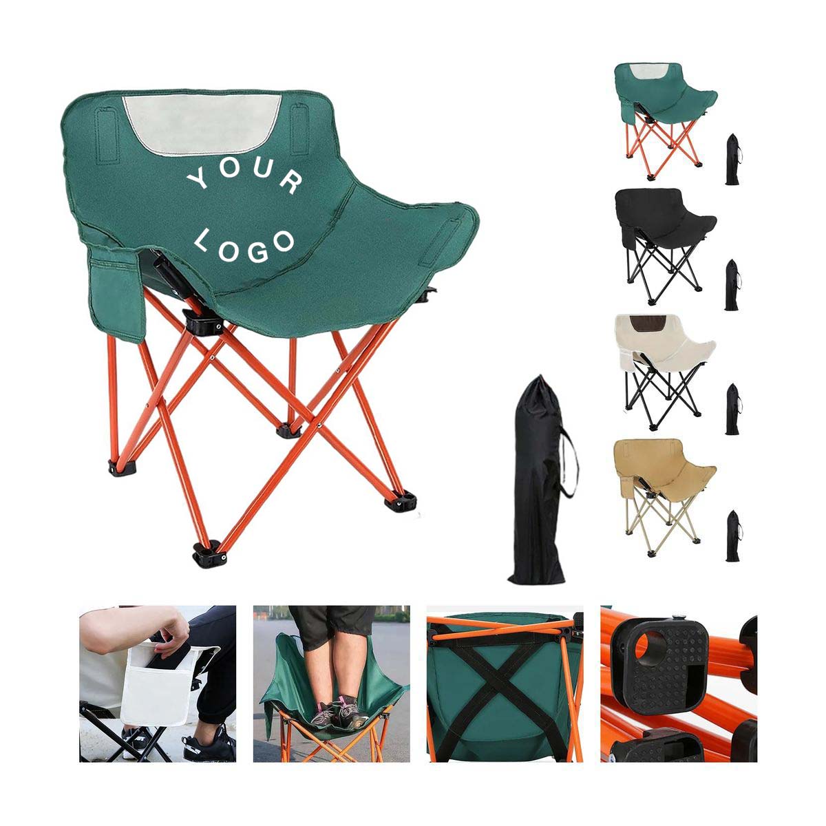 Oxford Folding Moon Chair with Aluminum Frame 3