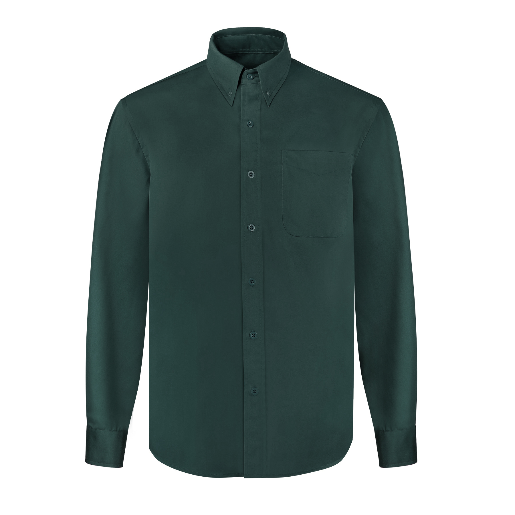 Men's Woven Button Down Long Sleeve Twill Shirt 7