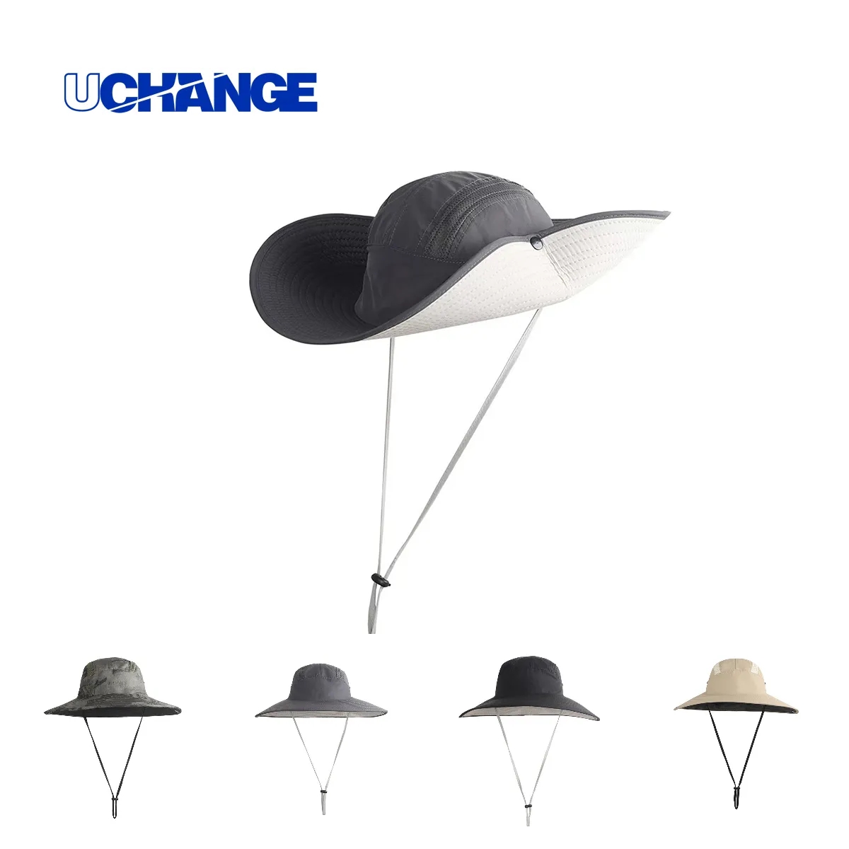 Outdoor Sun Protection Boonie Hat With Adjustable Chin Cord 8