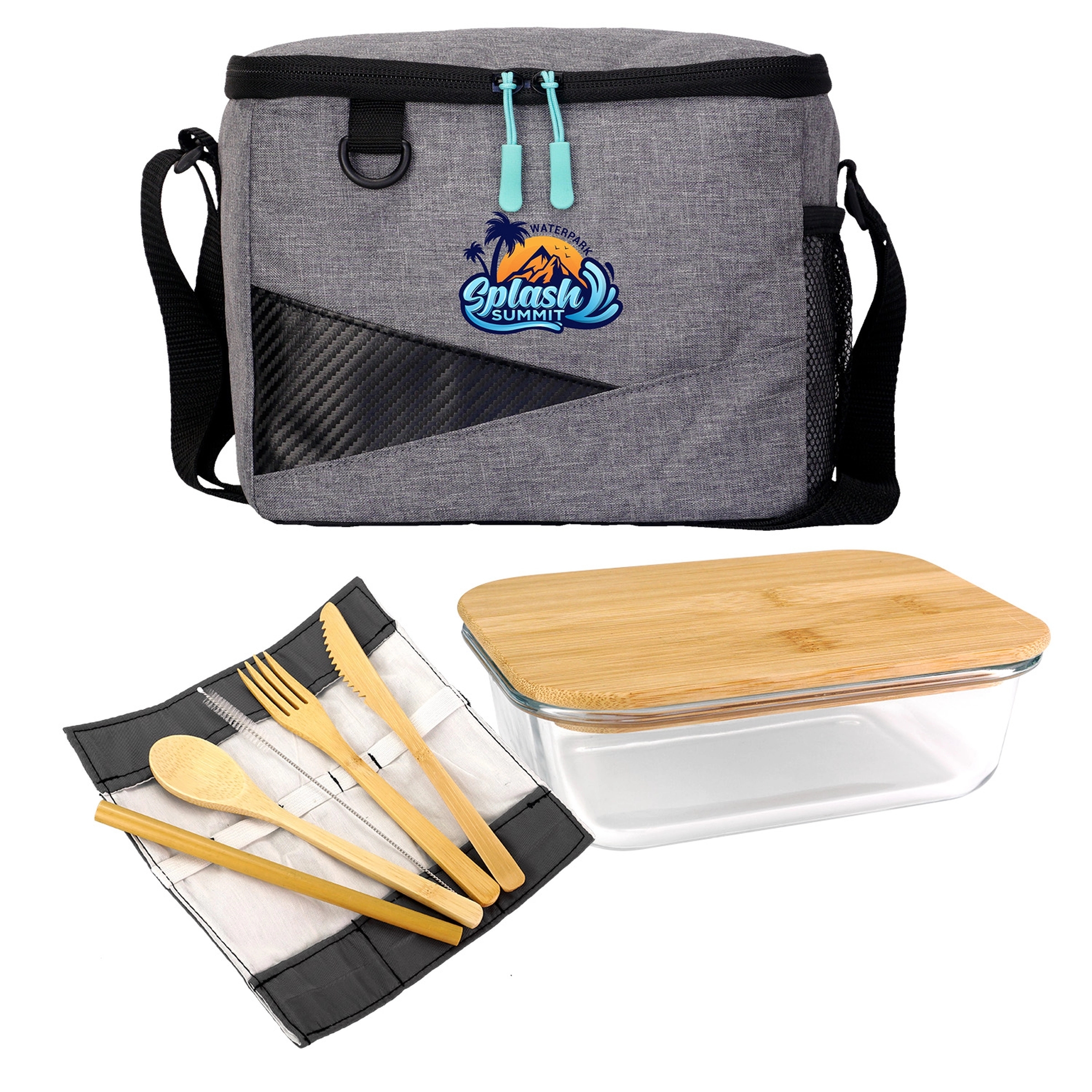 RECYCLED COOLER & BAMBOO SET 22