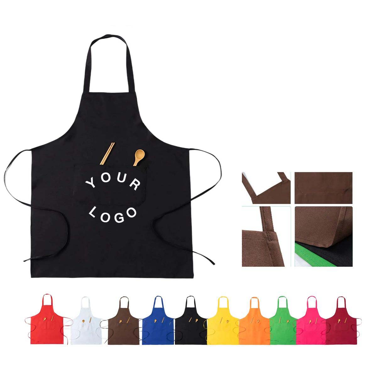Waterproof Polyester Apron with Two Front Pockets 3