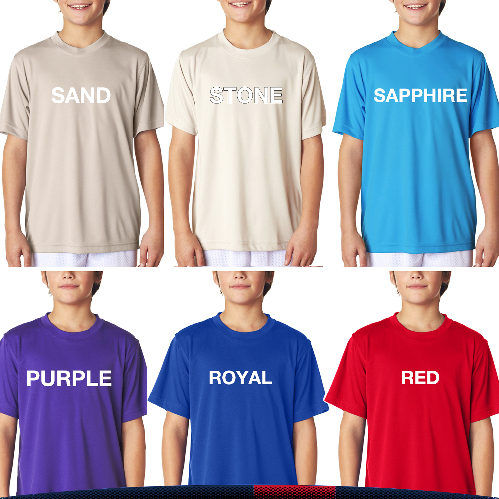 UltraClub® 4 oz. Youth Sports T-Shirts 1