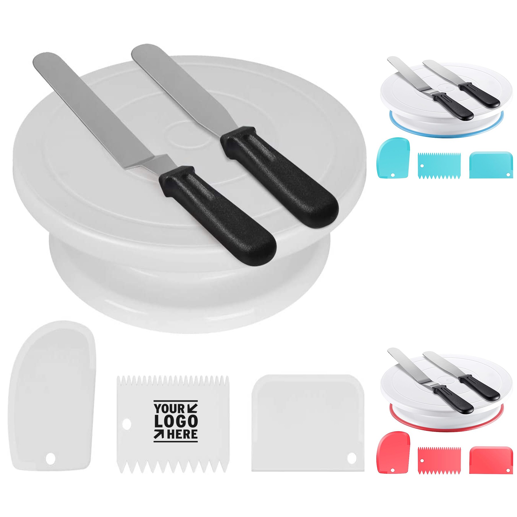 Cake Turntable Smoother Scrapers Baking Accessories Tools 3