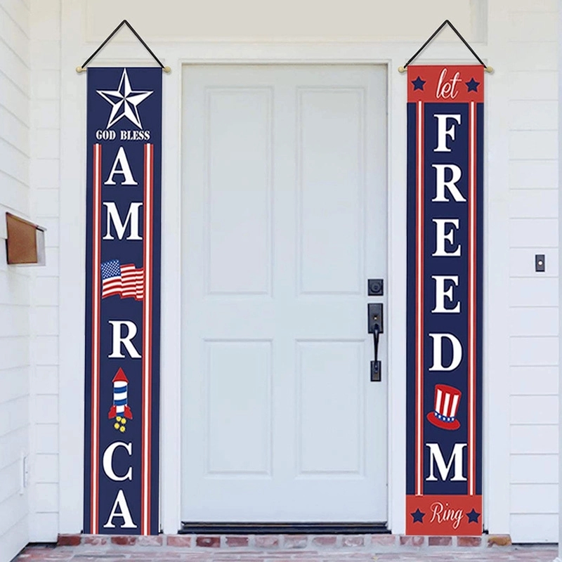 4th of July Porch Signs, Independence Day Door Banners 3