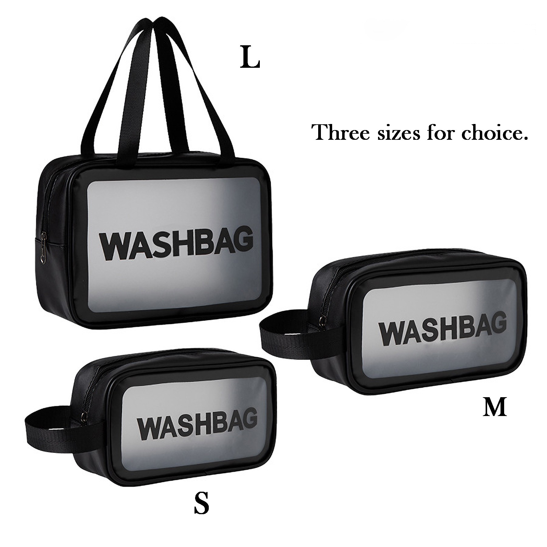 Matte Translucent Toiletry Bag With Handy Handle 3