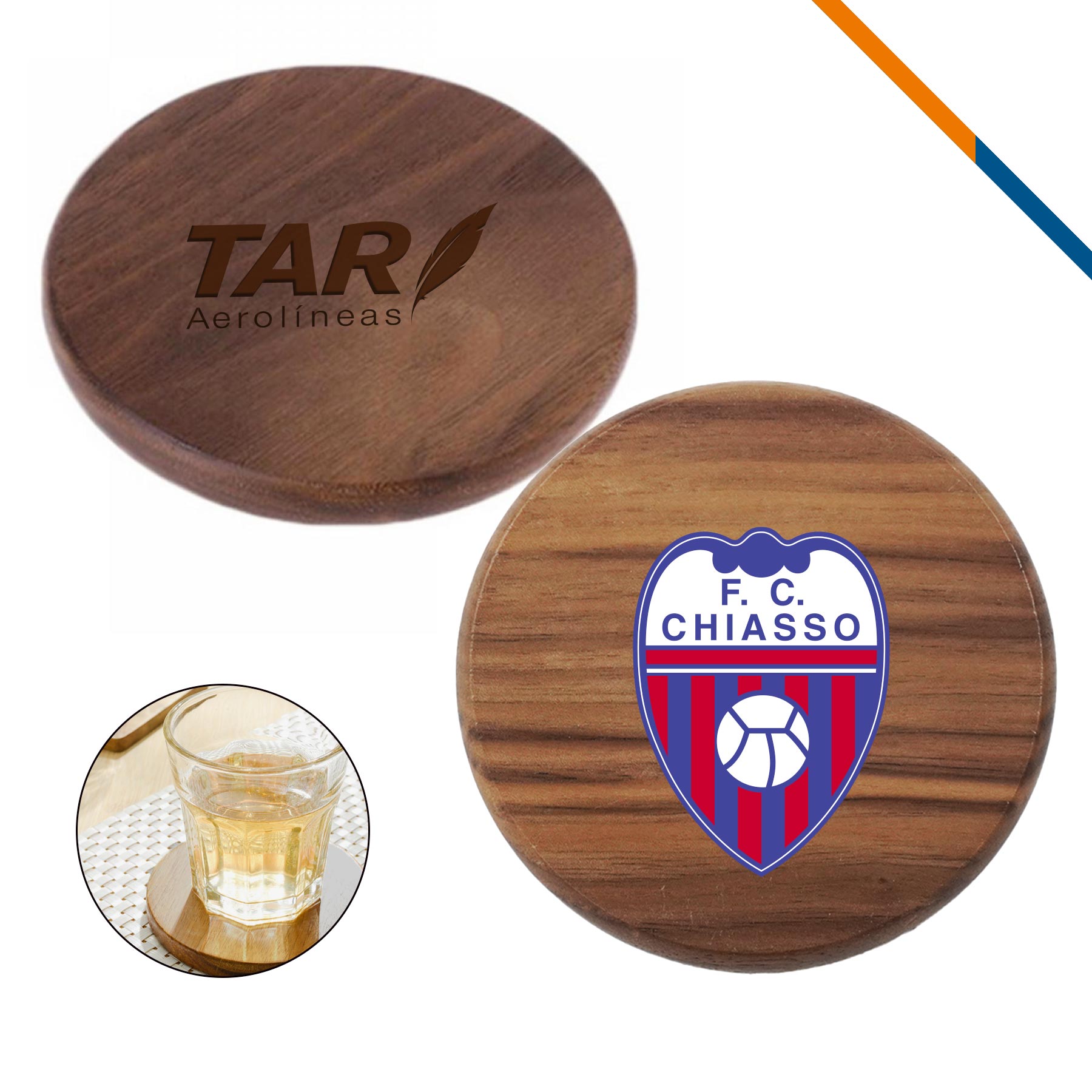 Brock Walnut Round Coaster 2