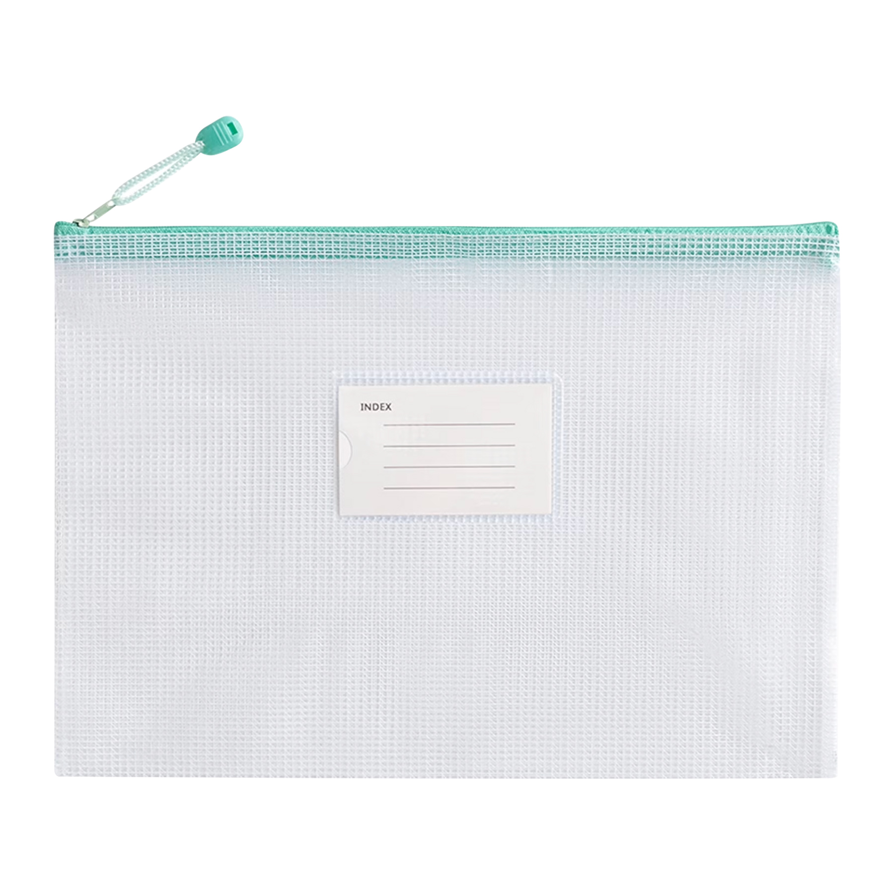 Waterproof A4 Grid PVC Zipper File Bags With Lable 12