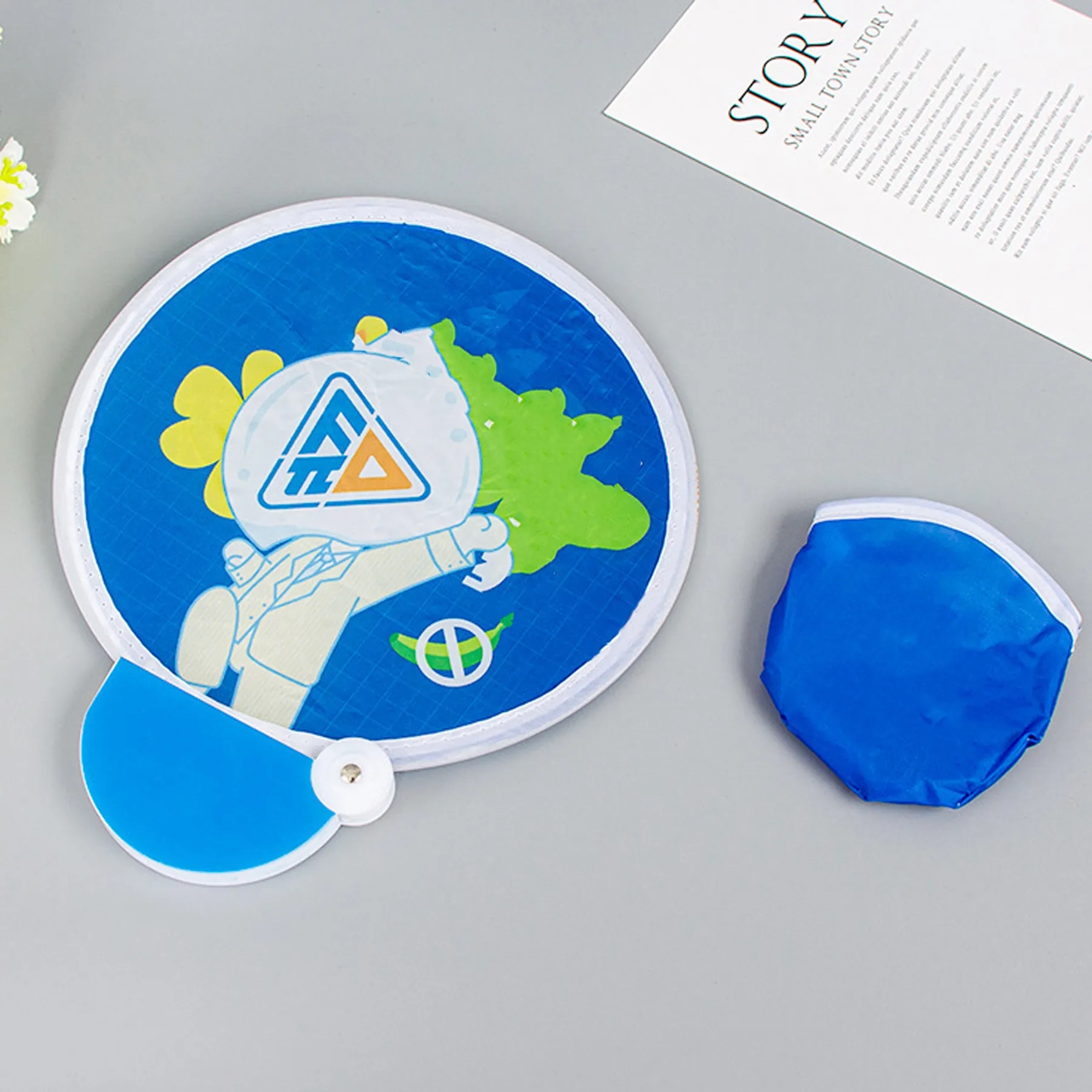 Custom Printed Folding Hand Fan with Pouch 3
