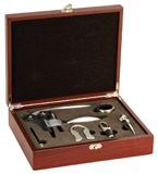 Rosewood Finish 5-Piece Wine Tool Gift Set 2