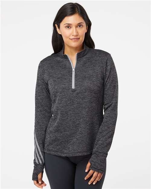 Women's Brushed Terry Heathered Quarter-Zip Pullover A285