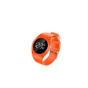 Round Sports Watch With White Digital Dial And Detachable Band 9
